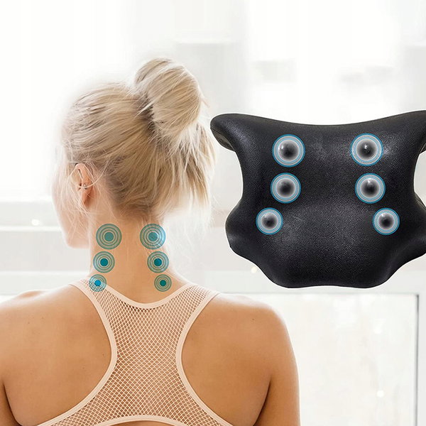 Podgrzewana poduszka do masażu pleców i szyi z funkcją Shiatsu, elektryczna