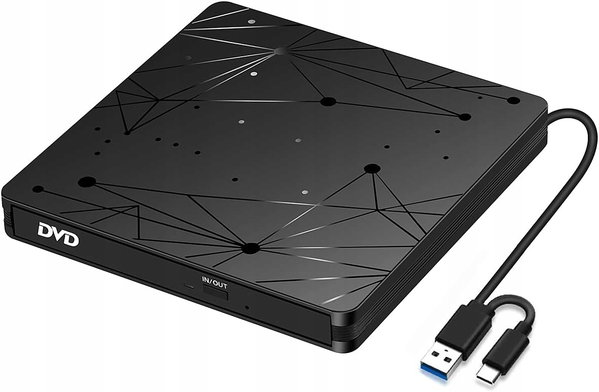 NAPĘD CD DVD ZEWNĘTRZNY USB 3.0 TYPE-C DO LAPTOPA
