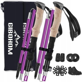 KIJKI TREKKINGOWE SKŁADANE ALUMINIOWE 105-125 CM NORDIC WALKING