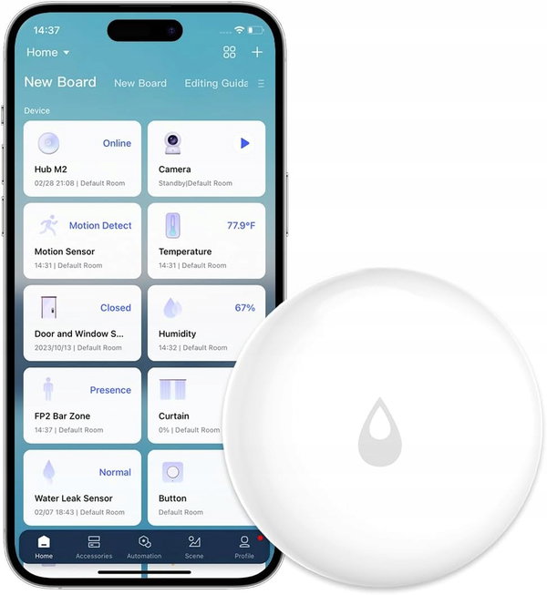 CZUJNIK WYCIKU WODY BEZPRZEWODOWY MINI DO SYSTEMU ALARMOWEGO