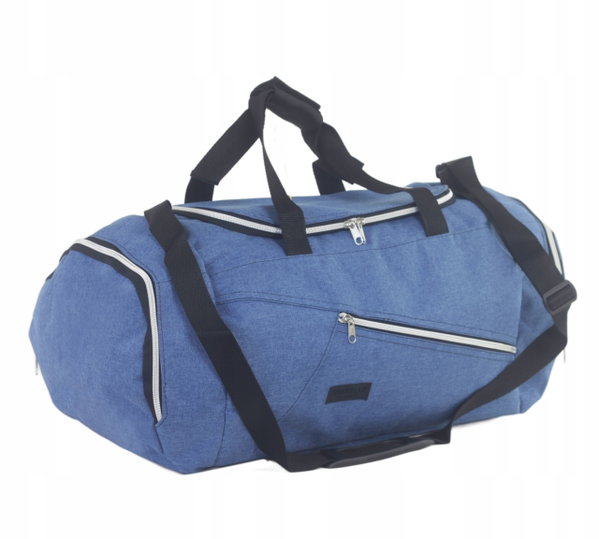 Torba Sportowa, Podróżna z Przegrodą na Buty, 39L, Niebieska