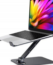 STOJAK NA LAPTOP ALUMINIOWY REGULOWANY 10-16" CZARNY