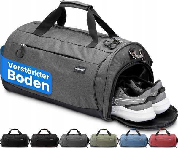 TORBA SPORTOWA Z KIESZENIĄ NA BUTY I MOKRE RZECZY 30L PODRÓŻNA FITNESS