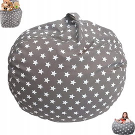 TORBA NA PLUSZAKI 2W1 PUFA DO SIEDZENIA SZARA 24"