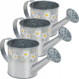 KONEWKA DEKORACYJNA METALOWA SREBRNA 550ML 3SZT
