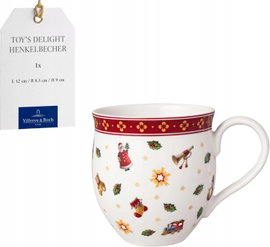KUBEK ŚWIĄTECZNY PORCELANOWY Z UCHEM 230 ML DO KAWY I HERBATY