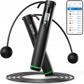 SKAKANKA TRENINGOWA Z LICZNIKIEM LCD BEZPRZEWODOWA FITNESS