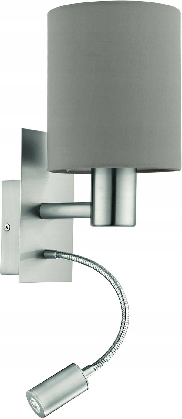 LAMPA ŚCIENNA KINKIET Z LED DO CZYTANIA E27 TEKSTYLNA