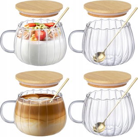 SZKLANKI DO CAPPUCCINO 4 ELEMENTY 450 ML PRZEZROCZYSTE