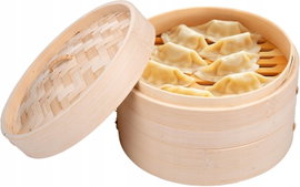PAROWAR BAMBUSOWY 2-POZIOMOWY Z POKRYWKĄ 20 CM