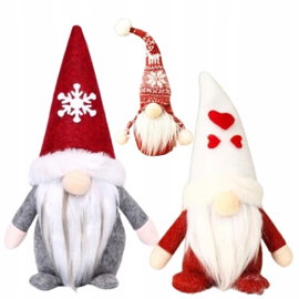Figurki skrzata bożonarodzeniowego, 2 sztuki, dekoracja bożonarodzeniowa