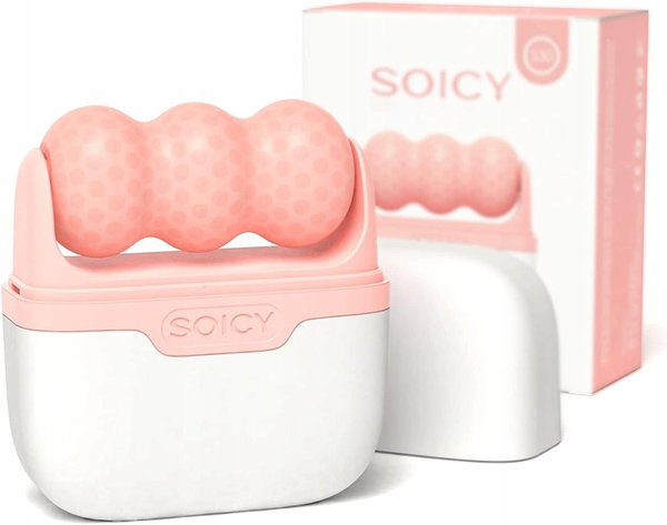 ICE ROLLER DO TWARZY I OCZU 2W1 RÓŻOWY Z ETUI