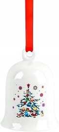 DZWONEK ŚWIĄTECZNY PORCELANOWY WISZĄCY Ø 7 CM