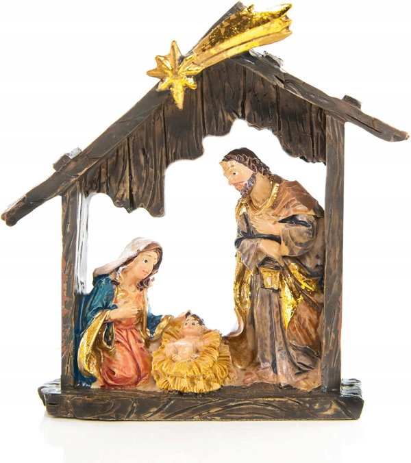 SZOPKA BOŻONARODZENIOWA MINI FIGURKA ŚWIĘTEJ RODZINY 9×8,5 CM