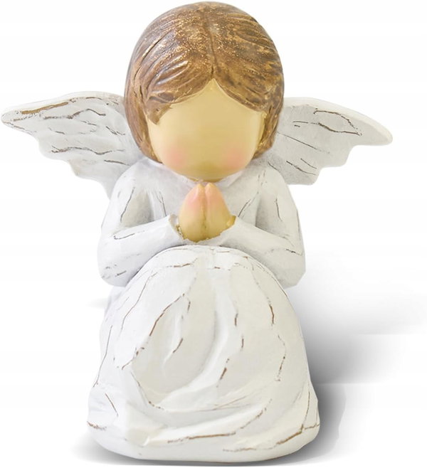 FIGURKA ANIOŁA BIAŁA 8 CM – SYMBOL OPIEKI I DUCHOWEGO WSPARCIA
