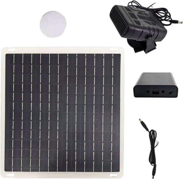 GRZEJNIK SOLARNY PRZENOŚNY Z AKUMULATOREM DO SZKLARNI KURNIKA