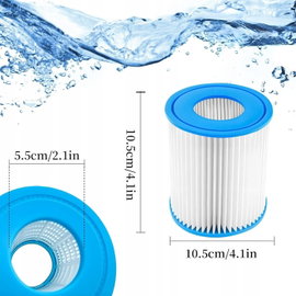 FILTRY SPA DO WANNY Z HYDROMASAŻEM 6 SZTUK WKŁADY FILTRUJĄCE