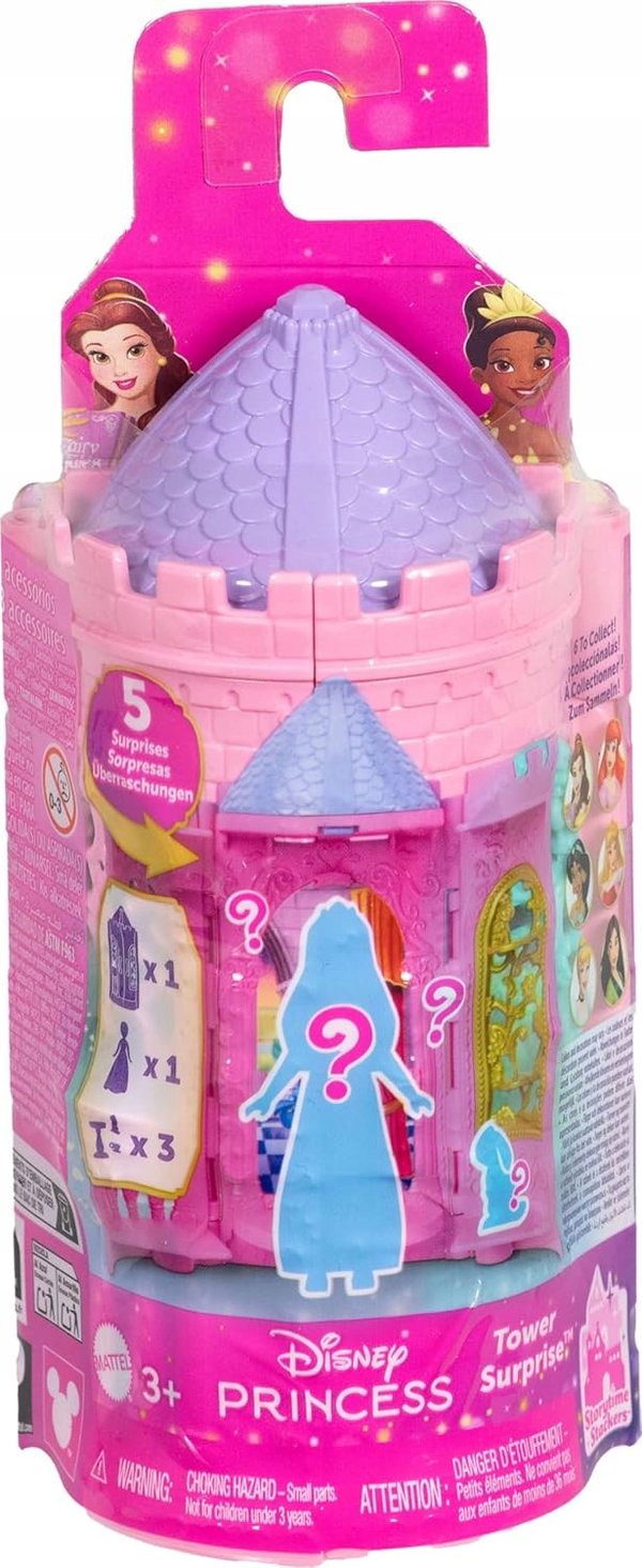 LALKA KSIĘŻNICZKA DISNEYA TOWER SURPRISE Z NIESPODZIANKAMI I AKCESORIAMI 3+