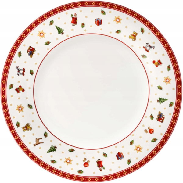 TALERZ OBIADOWY ŚWIĄTECZNY PORCELANOWY 27 CM Z KOLEKCJI