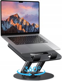 STOJAK NA LAPTOP OBROTOWY 360° SKŁADANY DO 15" CZARNY