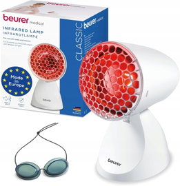 LAMPA PODCZERWIENI DO TERAPII CIEPŁEM 100W OKULARY OCHRONNE