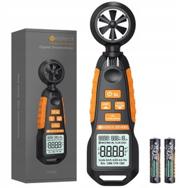 ANEMOMETR CYFROWY CFM MIERNIK PRĘDKOŚCI WIATRU LCD