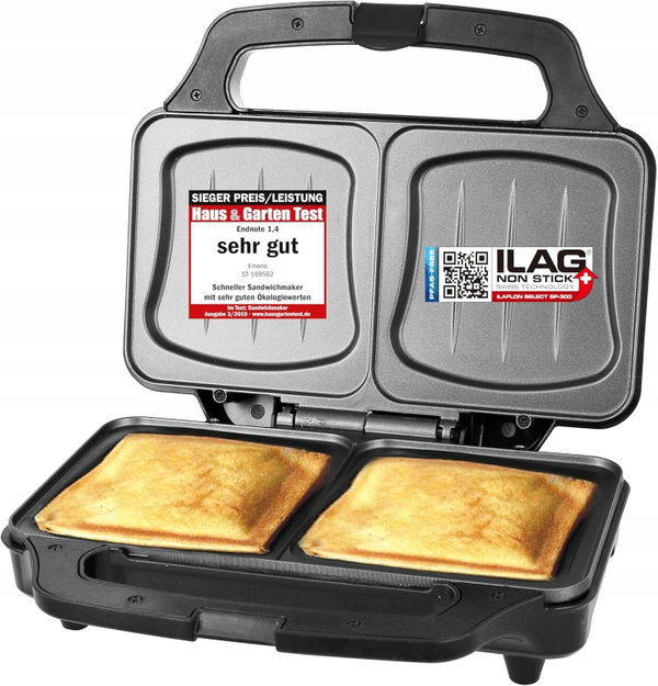 OPIEKACZ PANINI XXL 900W CZARNY NIEPRZYWIERAJĄCY ŁATWE CZYSZCZENIE