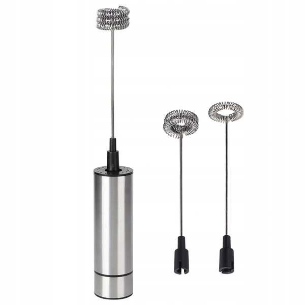 Spieniacz do mleka z akumulatorem USB i mini mikserem z podwójną główką