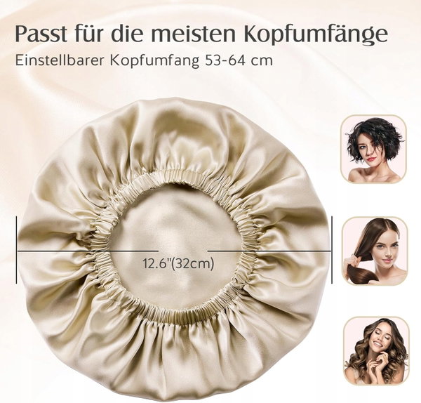 CZAPKA DO SPANIA JEDWABNA 22 MOMME DWUWARSTWOWA REGULOWANA ELASTYCZNA
