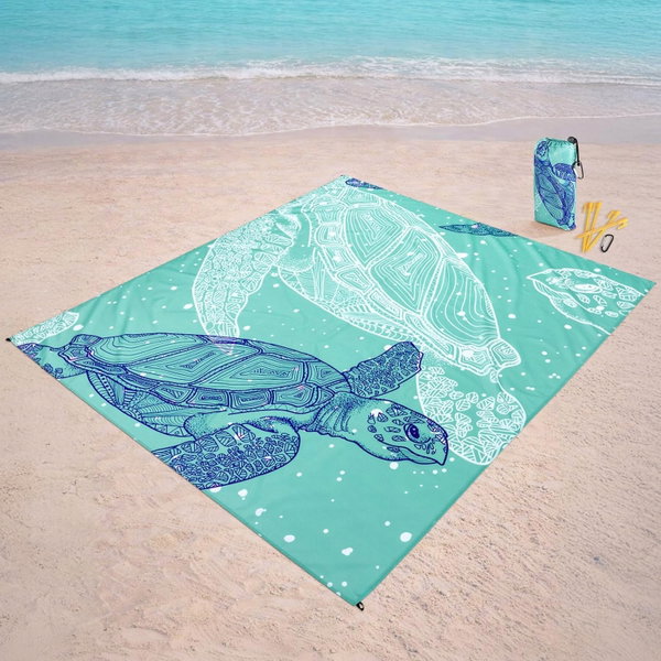KOC PLAŻOWY BEZPIASKOWY WODOODPORNY 200X140 TURYSTYCZNY