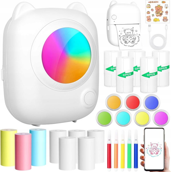 MINI DRUKARKA FOTOGRAFICZNA BLUETOOTH TERMICZNA