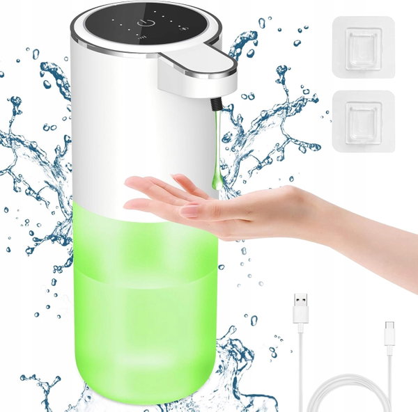 DOZOWNIK AUTOMATYCZNY DO MYDŁA 400ML USB-C 4 POZIOMY
