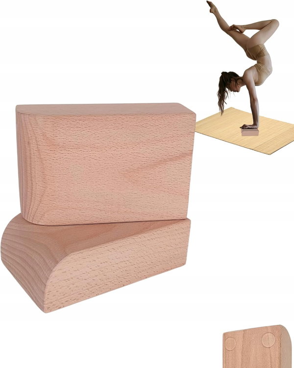 KLOCKI DO JOGI I KALISTENIKI, ERGONOMICZNE WSPARCIE NADGARSTKÓW 2 SZT
