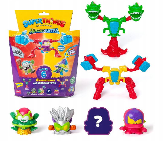 SUPERTHINGS – Seria Mutant Battle - Opakowanie zawiera 4 SuperThingsy