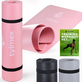 MATA DO JOGI 183×61×0,8 CM ANTYPOŚLIZGOWA NBR FITNESS PILATES RÓŻOWA 8 MM