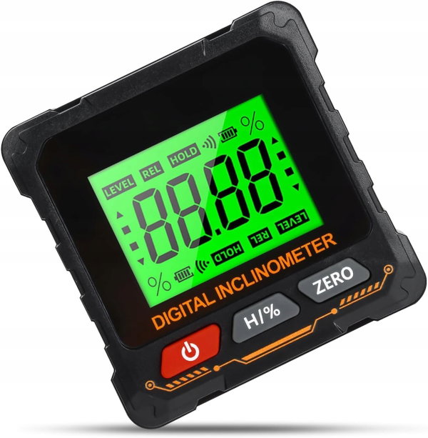 KĄTOMIERZ CYFROWY LCD POZIOMICA INKLINOMETR 360° MAGNETYCZNY