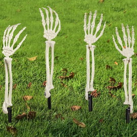 SZKIELETOWE RĘCE HALLOWEEN DEKORACJE ZOMBIE CMENTARZ REKWIZYTY 2 PARY