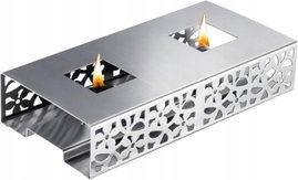 PODGRZEWACZ DO POTRAW ZE STALI NIERDZEWNEJ NA 2 ŚWIECZKI TEALIGHT