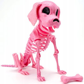 SZKIELET PSA NA HALLOWEEN 32 CM – RÓŻOWA FIGURKA Z RUCHOMYMI KOŃCZYNAMI