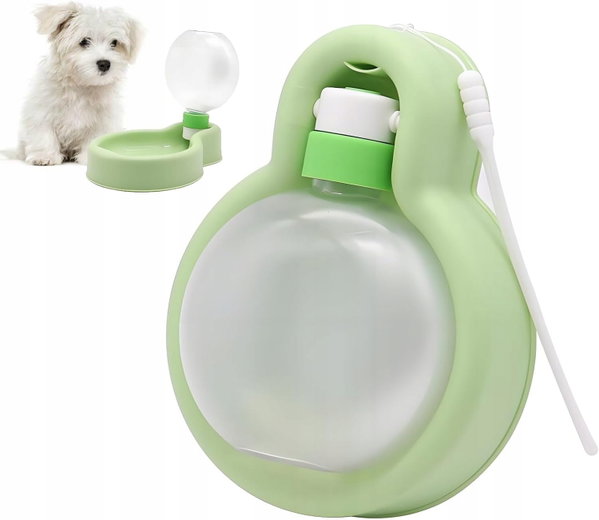 BUTELKA DLA PSA PODRÓŻNA Z MISKĄ SZCZELNA 500ML