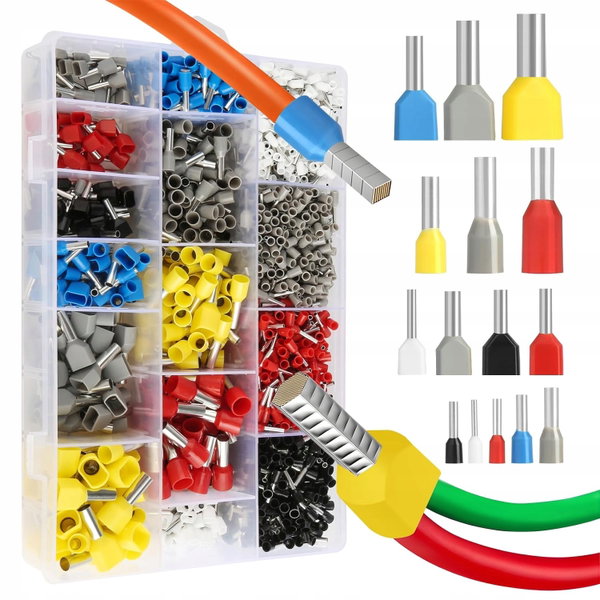TULEJKI KABLOWE ZACISKOWE 0,5–10 MM² 2000 SZTUK
