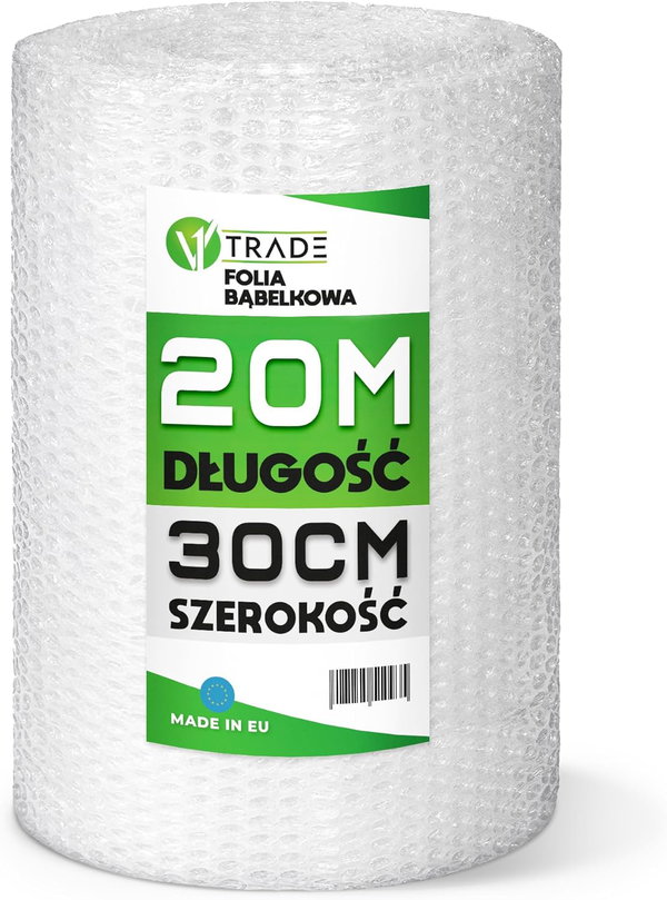 FOLIA BĄBELKOWA OCHRONNA W ROLCE 30 CM X 20 M DO PAKOWANIA