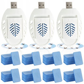 ODSTRASZACZ KOMARÓW USB ELEKTRYCZNY 3SZT 120 TABLETEK