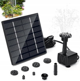 POMPA SOLARNA DO FONTANNY 1,5W 6 DYSZ 3M KABEL OCZKO