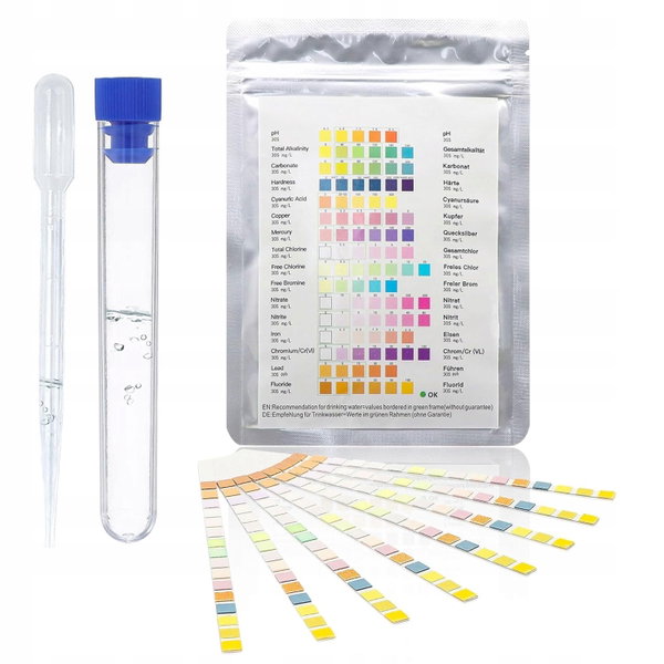 TESTER JAKOŚCI WODY 16W1 PASKI TESTOWE 50 SZTUK