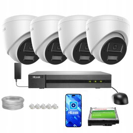 ZESTAW DO MONITORINGU 4x IPCAM-T6-30DL/A 6Mpx Smart Hybrid-Light 30m HILOOK