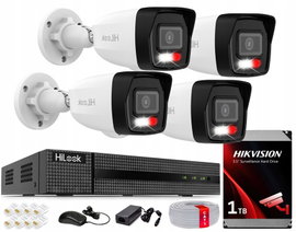 ZESTAW MONITORINGU 4X KAMERA 6MPX APLIKACJA DETEKCJA HILOOK BY HIKVISION