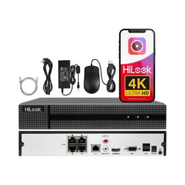 REJESTRATOR NVR-104MH-C/4P 4 KANAŁOWY IP HILOOK BY HIKVISION