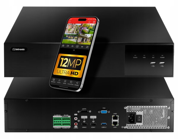 Rejestrator sieciowy NVR IP 64 kanałowy 12MP 8xSATA