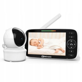 Elektroniczna Niania Obrotowa Baby Monitor 5" Kamera +Ekran Podgląd na Żywo